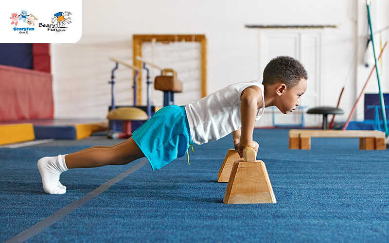 Child-sized gymnastics equipment