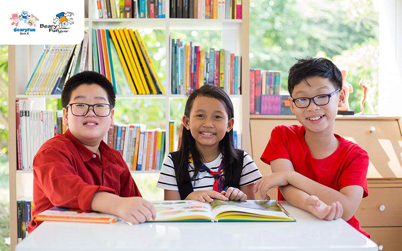 Young students in Singapore.